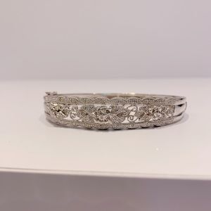 925 sterling silver & diamond bracelet